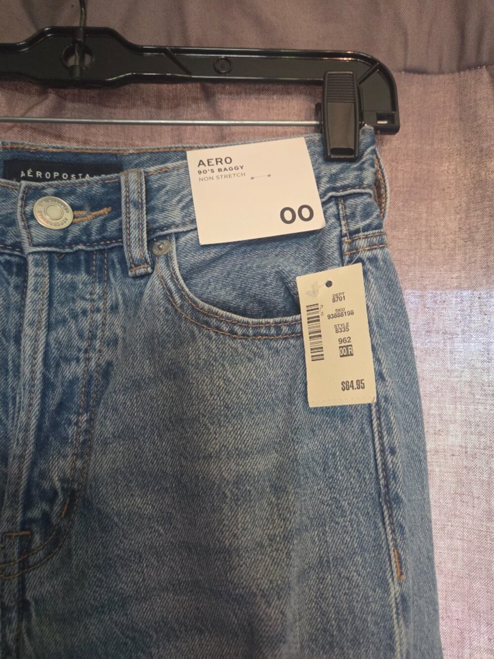 Aeropostale 90's Baggy Light/Mediumwashed Jean Size 00REG - Picture 3 of 3